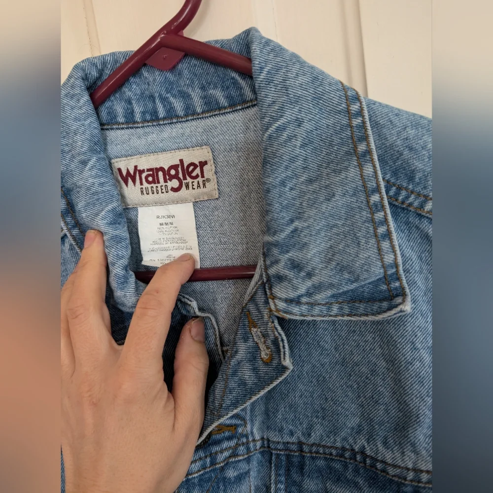 Wrangler Rugged Wear Jacket Mens Medium Blue Denim - Picture 2 of 4